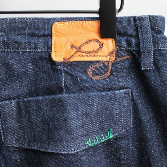 Pierce Jeans Women's Midnight Blue 8"Low-Rise Wide Flared Jeans Size 31 - Picture 8 of 8